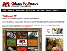 Tablet Screenshot of chicagopetrescue.org